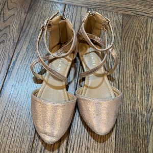 Girls rose gold shoes size 13